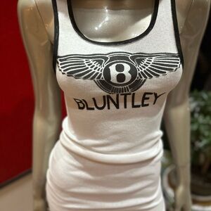 ⚡️BLUNTLEY I’d rather be Rollin a Bluntley funny ribbed tank top M UNISEX